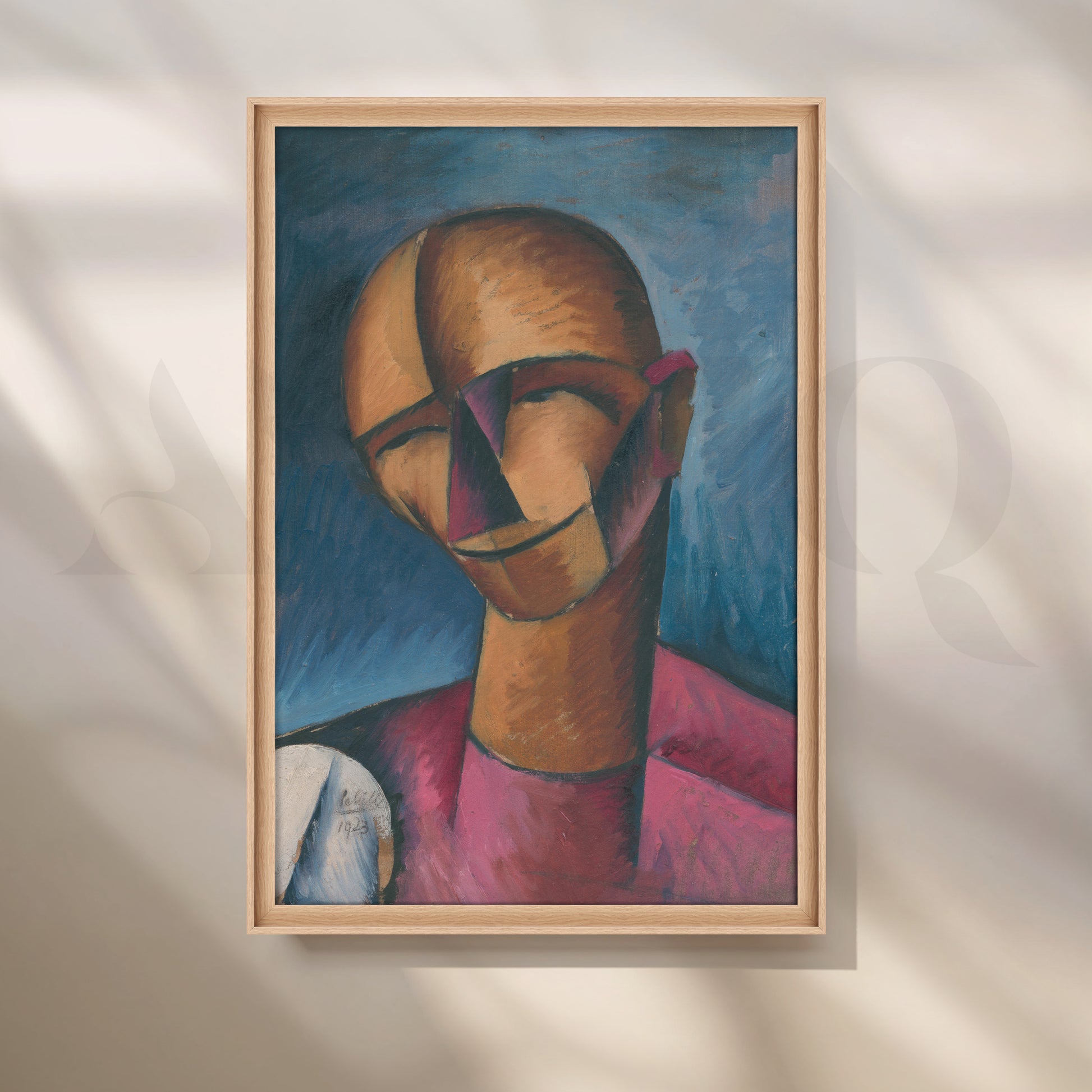 Abstract Male Portrait Canvas Artwork for Office/Study Room