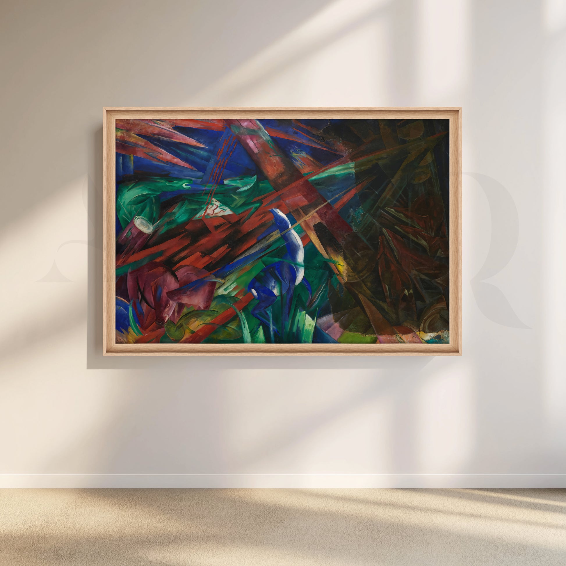 Dynamic Expressionist Canvas Artwork for Living Room