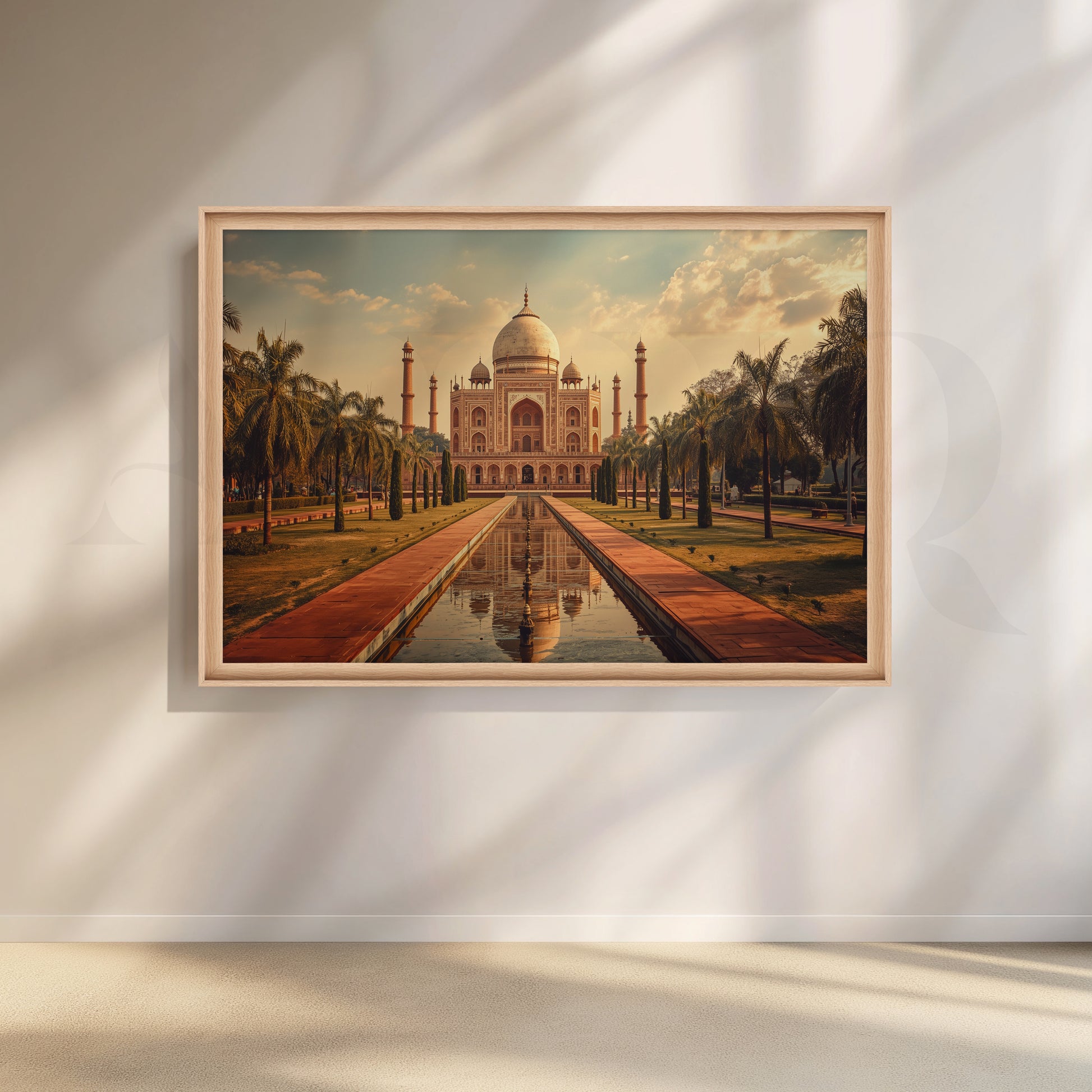 Taj Mahal Garden View Canvas Artwork for Living Room