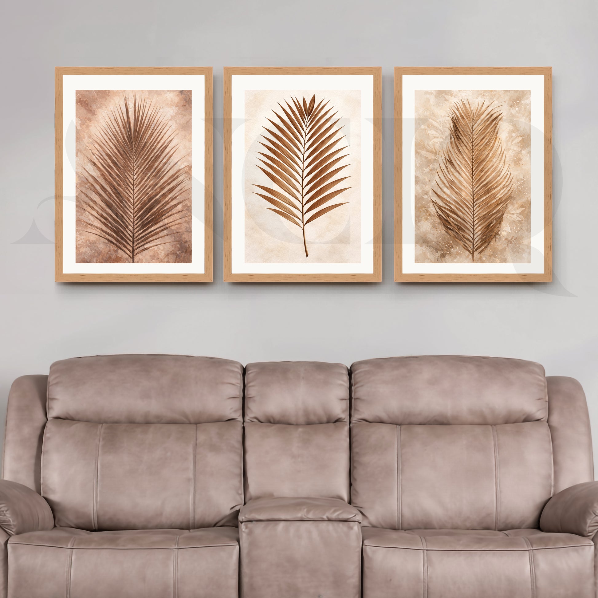 Minimal Botanical Balance Gallery Wall – Set of 3 Nature-Inspired Artworks - 18 x 24 Inches for Living Room
