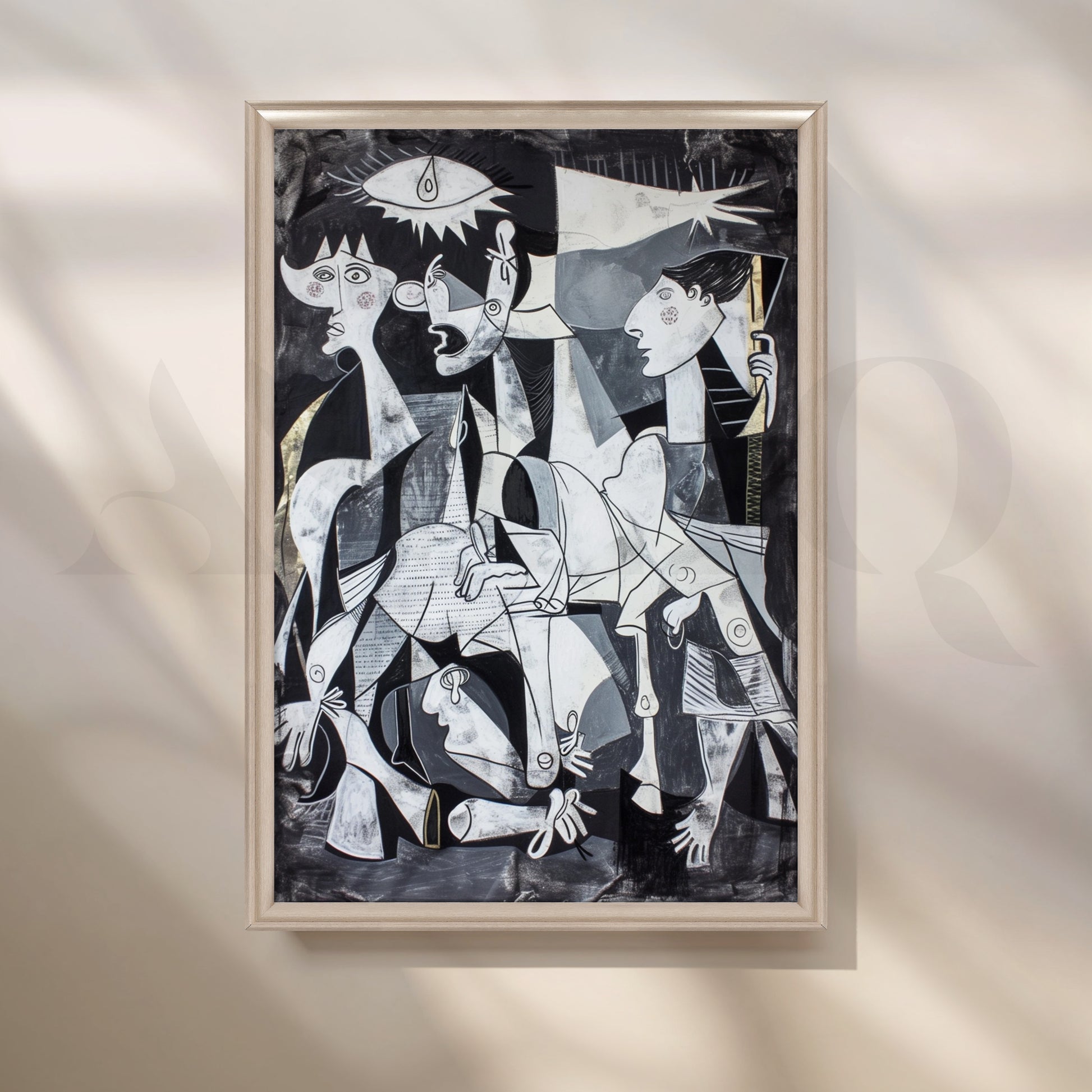 Cubist Figurative Abstract Canvas Artwork for Living Room