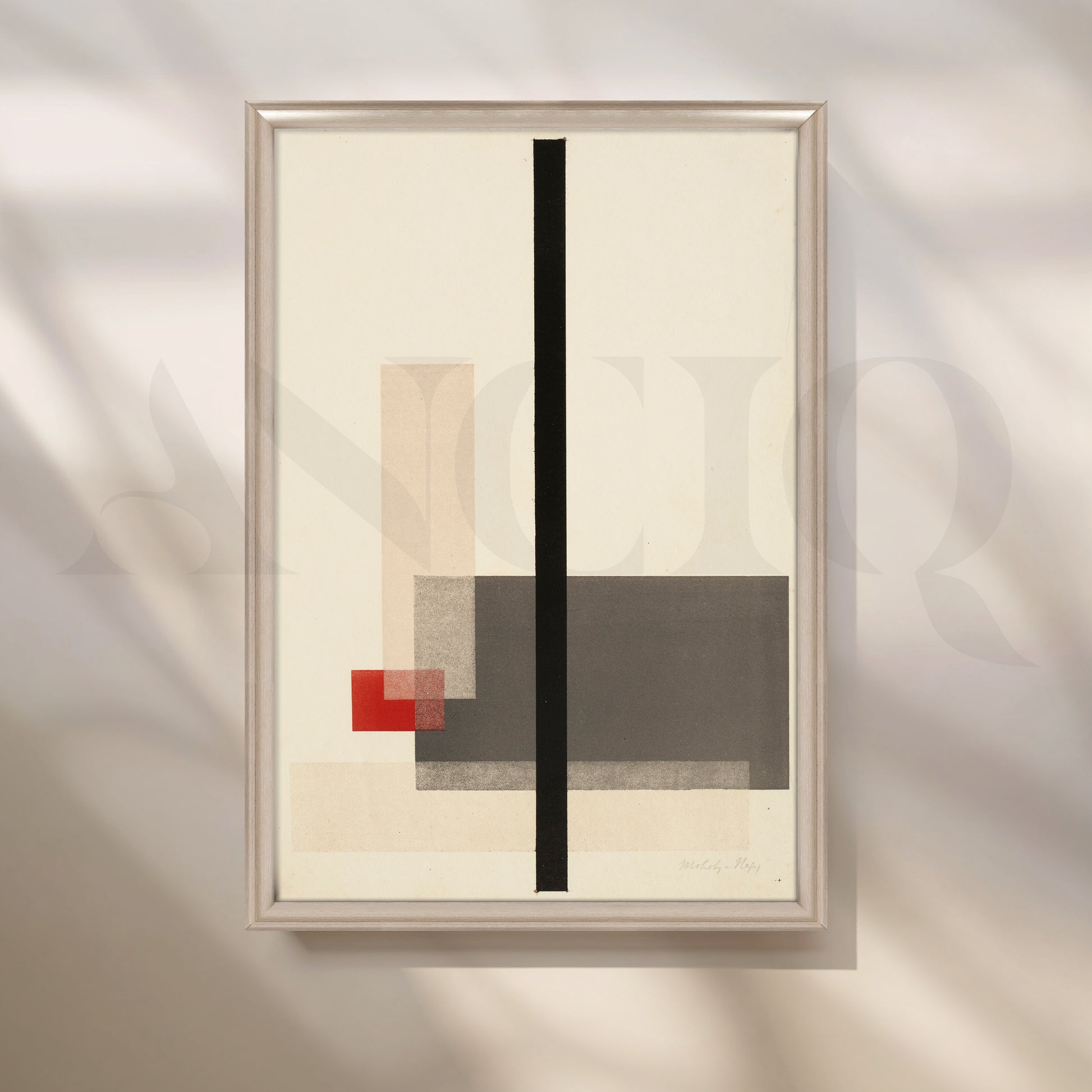 Minimalist Geometric Canvas Artwork for Office/Study Room