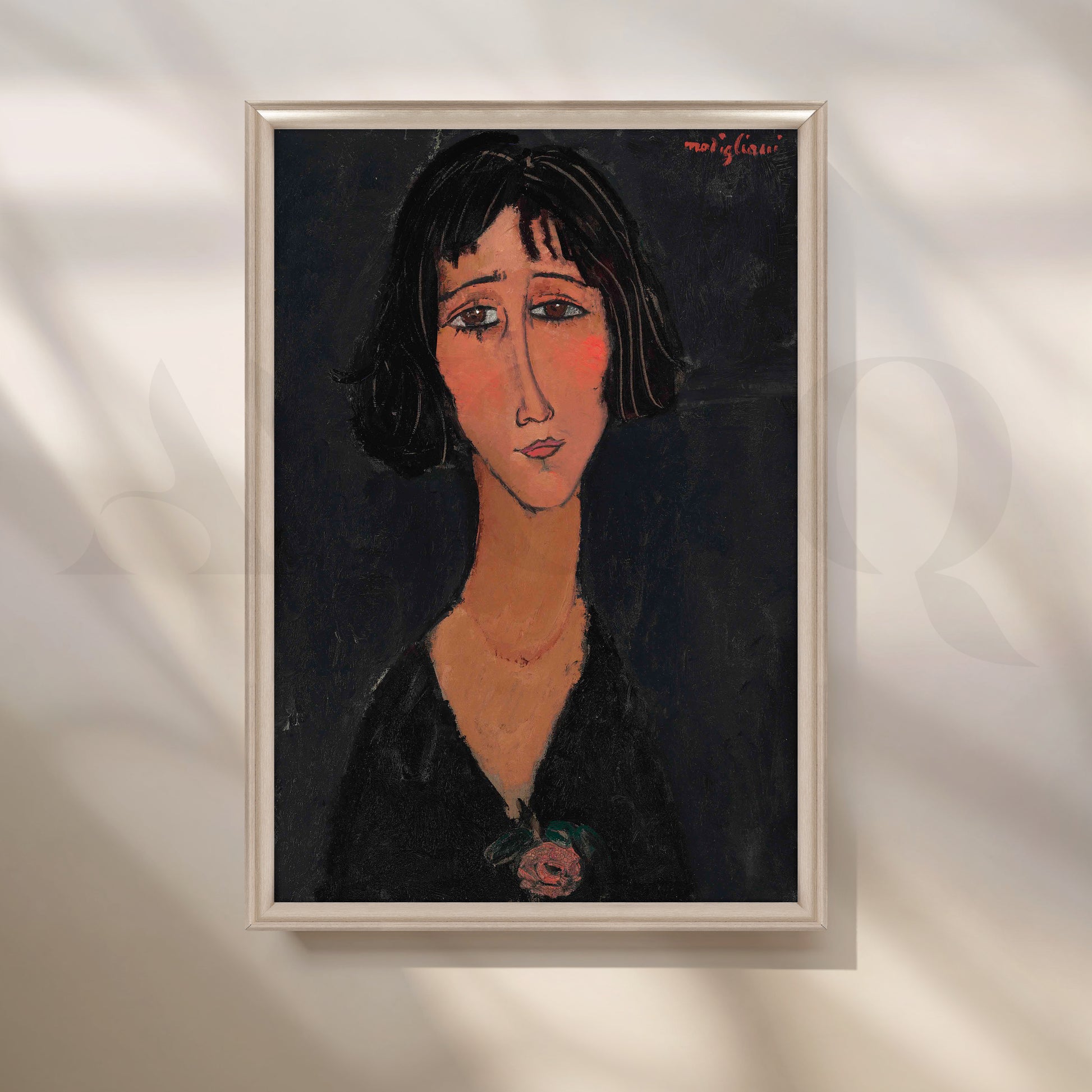 Female Portrait Canvas Artwork for Living Room