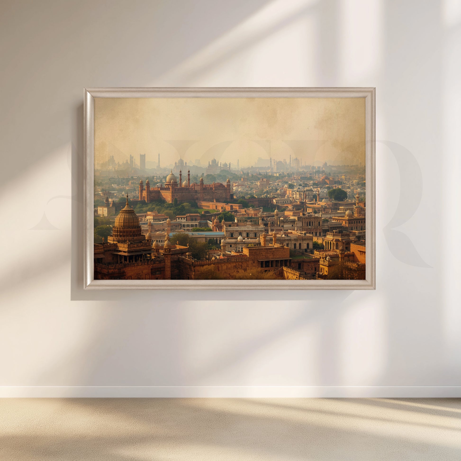 Delhi Heritage Skyline Canvas Artwork for Office/Study Room