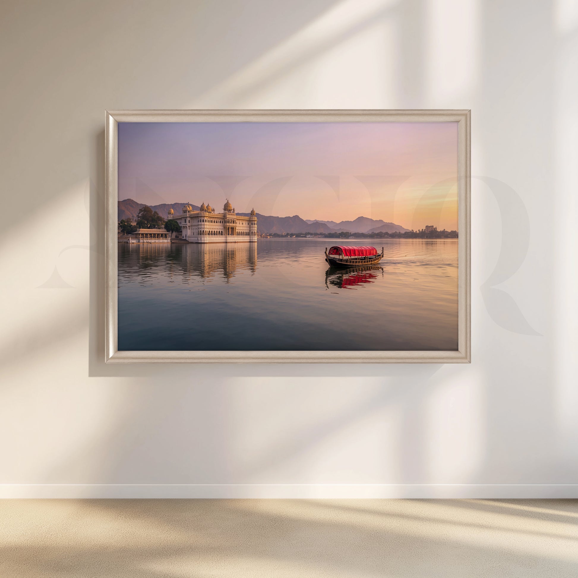Udaipur Sunset Canvas Artwork for Stylish Bedroom