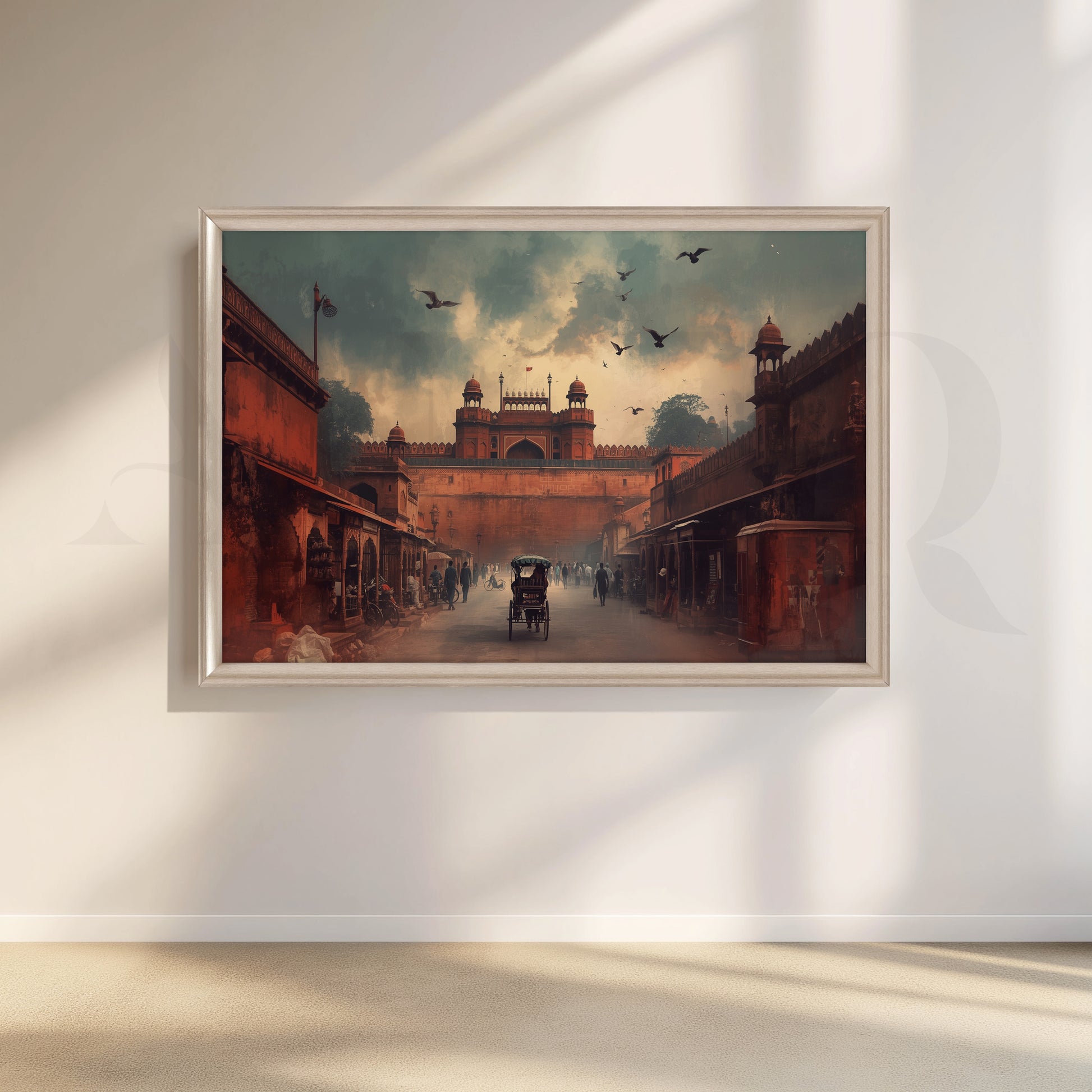 Red Fort Street View Canvas Artwork for Entryway/Hallway