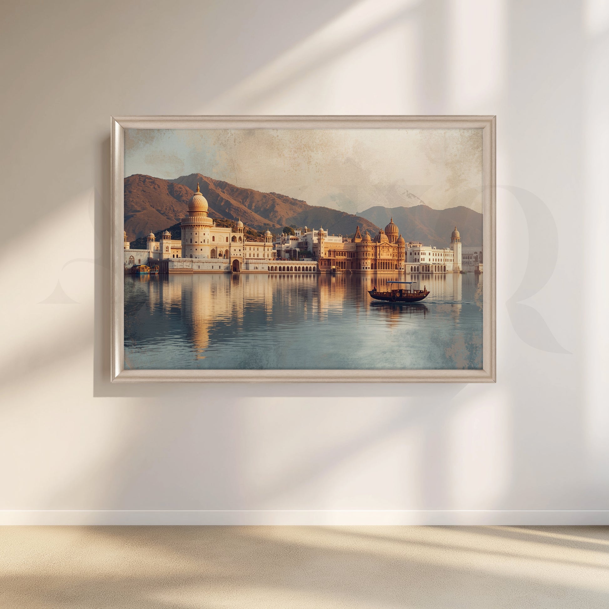 Udaipur Lake Palace Canvas Artwork for Living Room