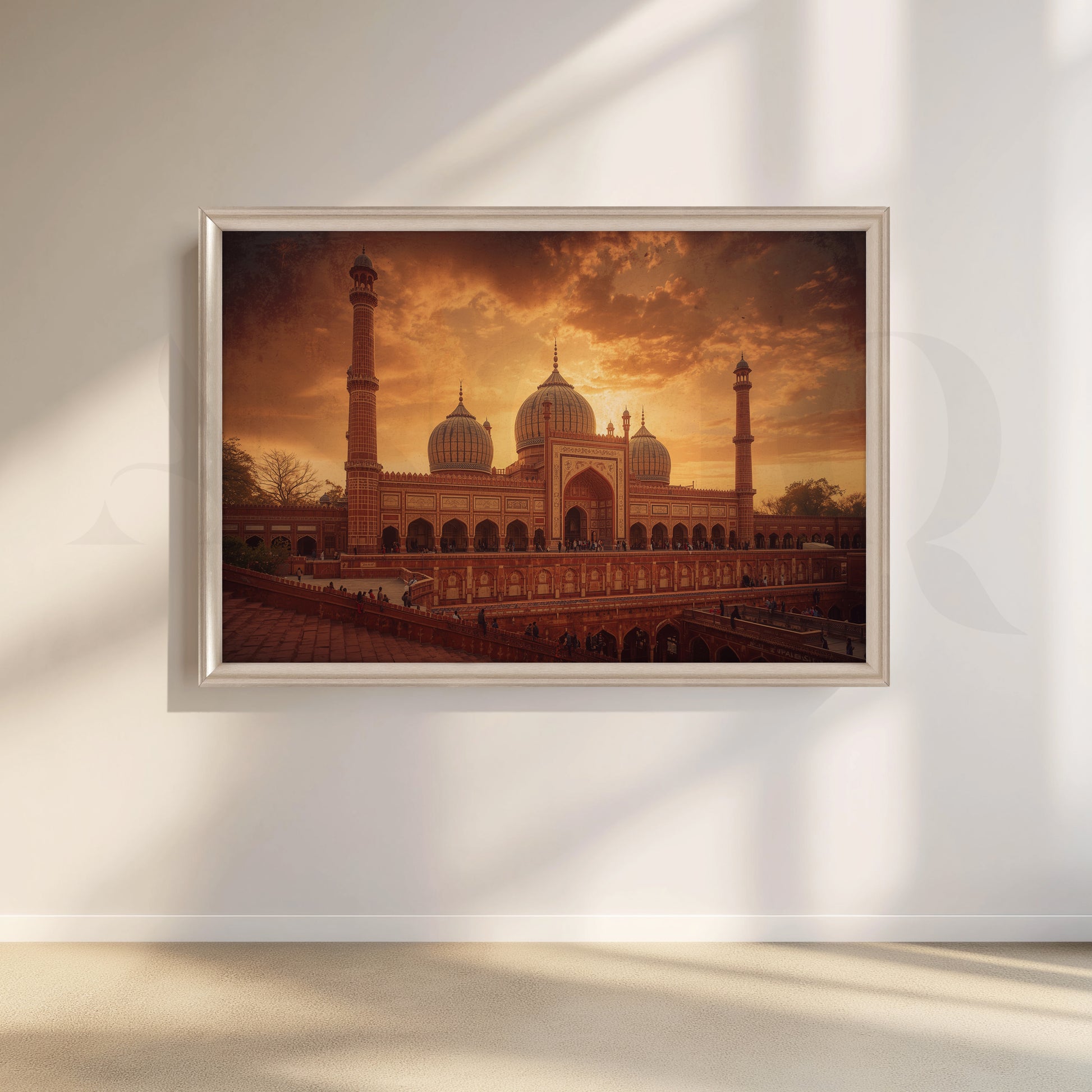 Mosque Sunset Canvas Artwork for Living Room