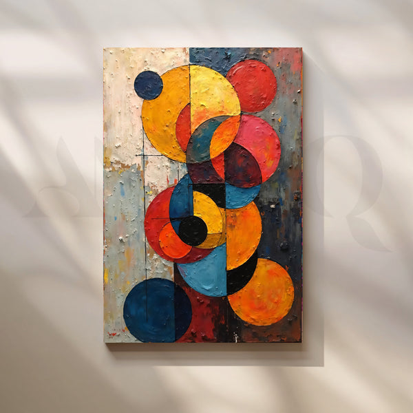 Orbiting Geometry Canvas Artwork