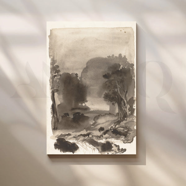 Zen Mist Landscape Canvas Artwork