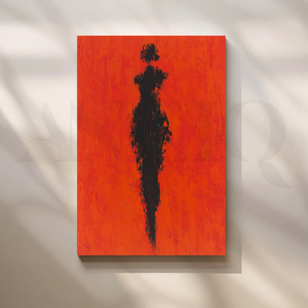 Crimson Silhouette Canvas Artwork