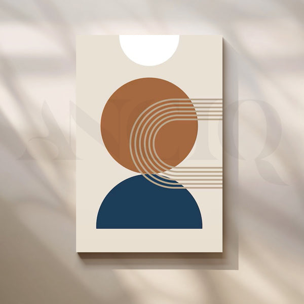 Minimal Sun and Moon Canvas Artwork
