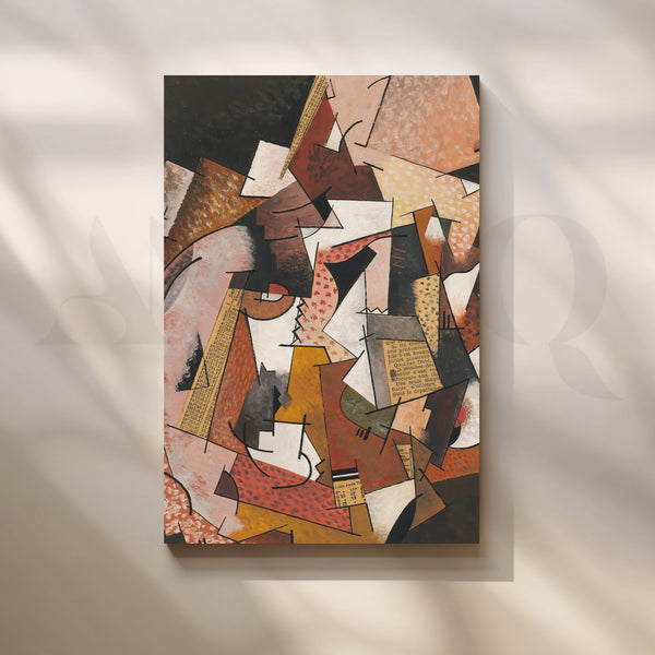 Terracotta Collage Canvas Artwork