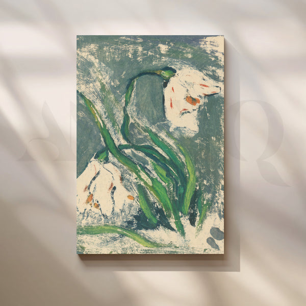 Snowdrops in the Wind Canvas Artwork