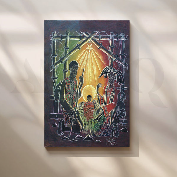 African Nativity Scene Canvas Artwork
