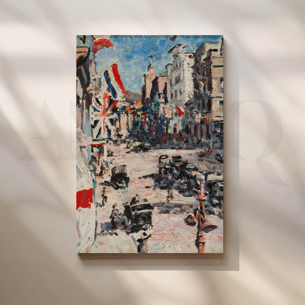 Flagged Avenue Canvas Artwork