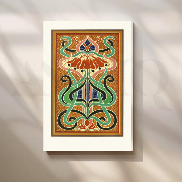 Nouveau Floral Panel Canvas Artwork