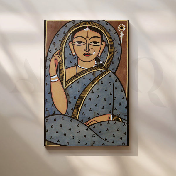 Graceful Indian Woman Portrait Canvas Artwork