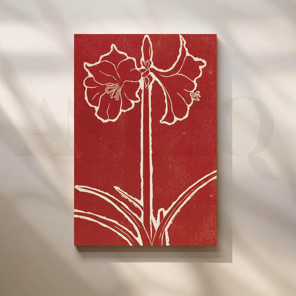 Crimson Blossom Canvas Artwork