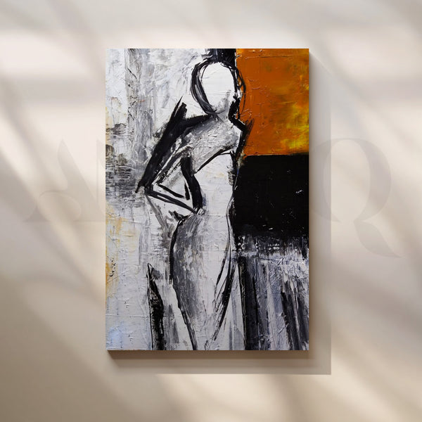 Ember Edge Figure Canvas Artwork