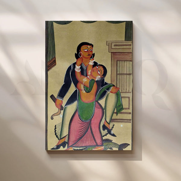 Classical Indian Couple Canvas Artwork
