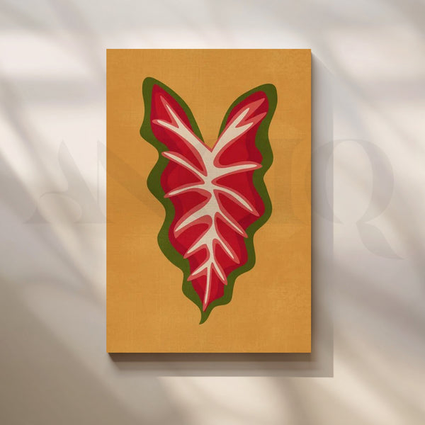 Caladium Burst Canvas Artwork