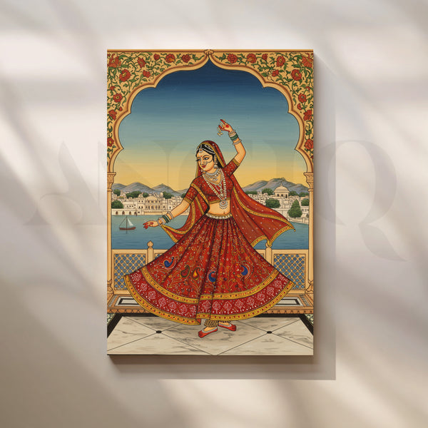 Lake Palace Dancer Canvas Artwork