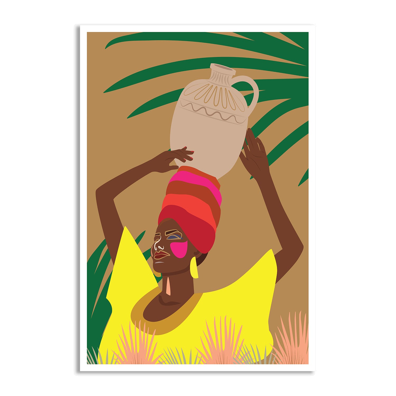 african women silhouette boho art from anciq