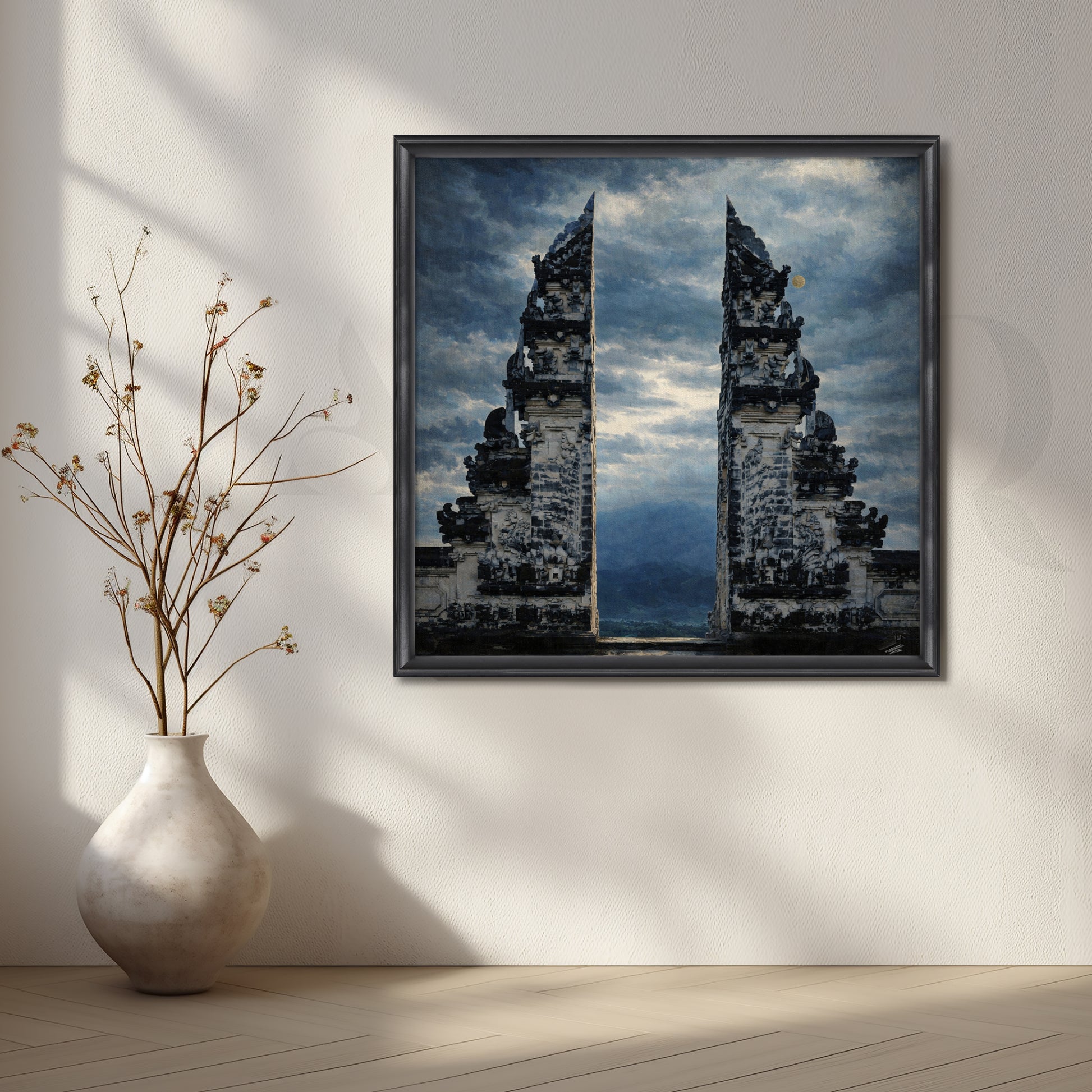 Majestic Temple Gate Canvas Artwork for Entryway/Hallway