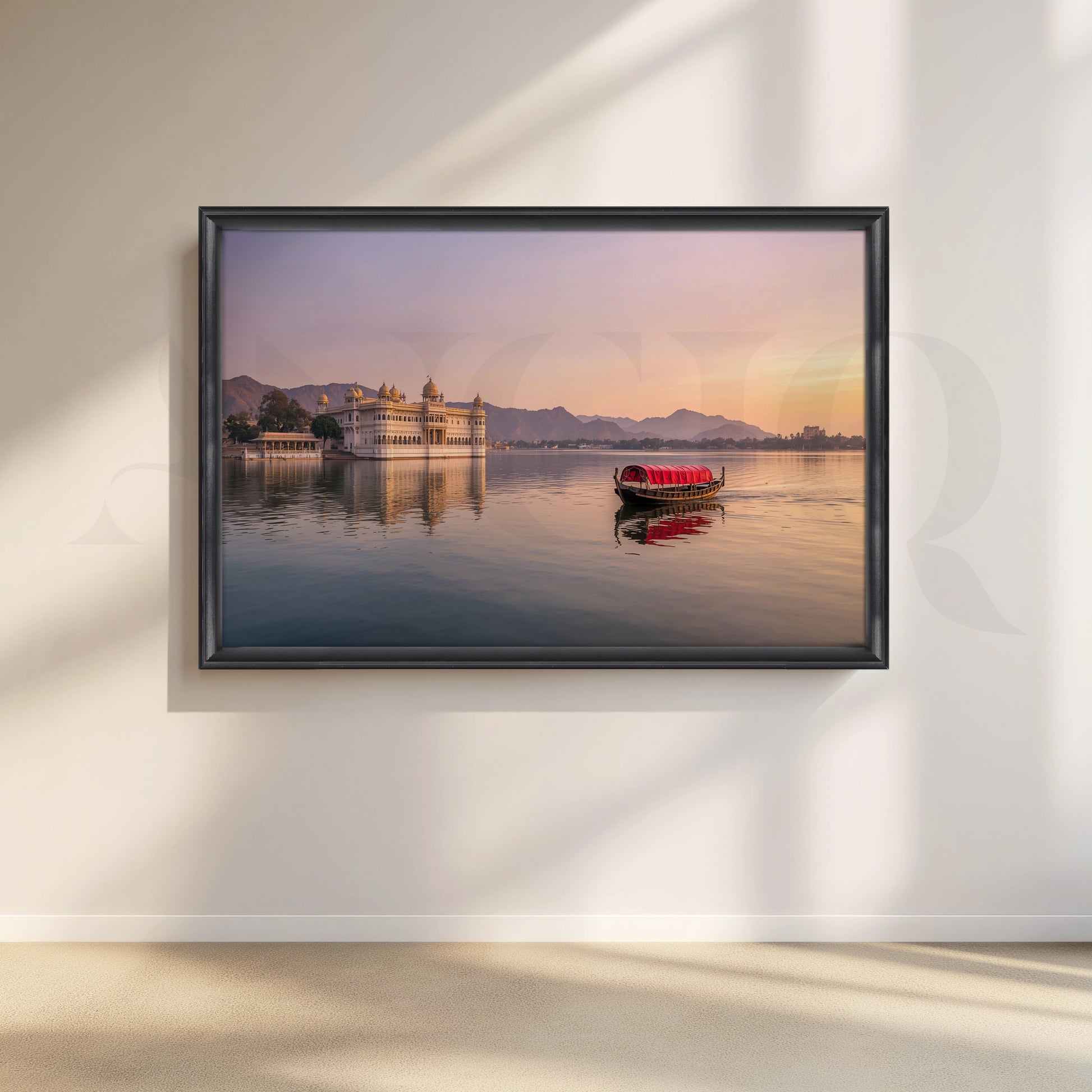 Udaipur Sunset Canvas Artwork for Stylish Bedroom