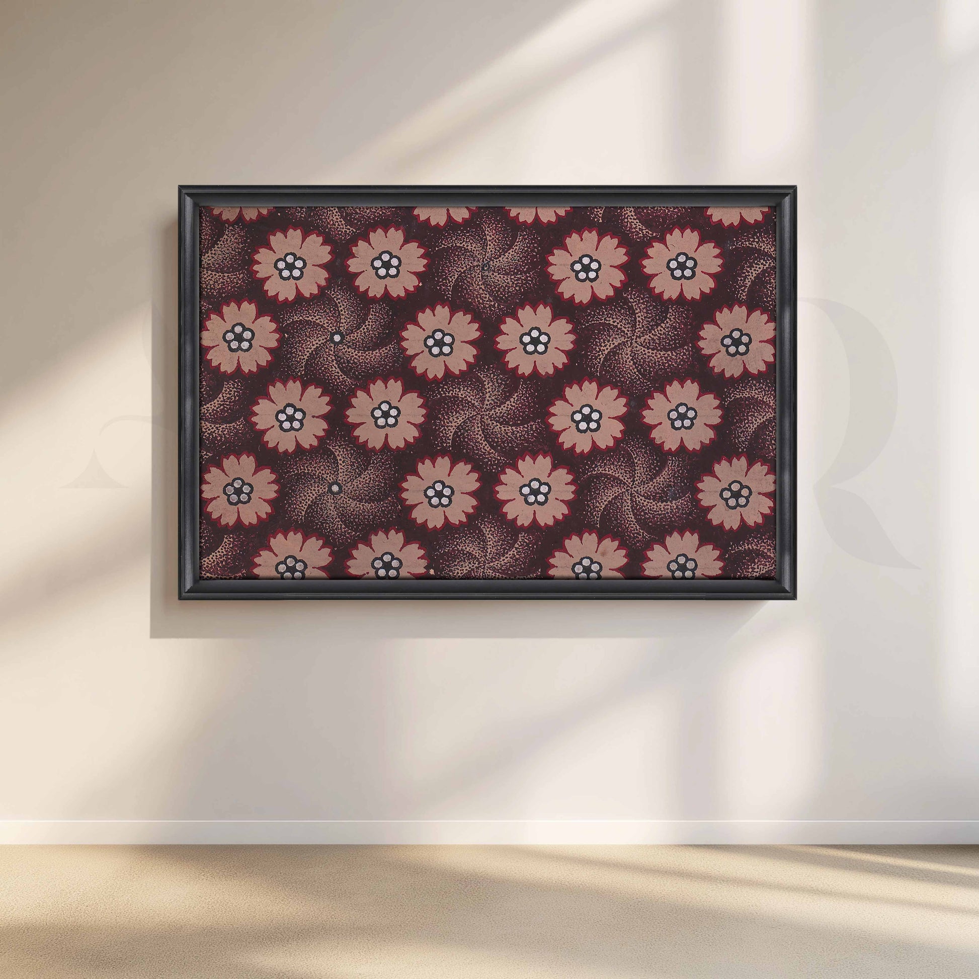 Vintage Floral Pattern Canvas Artwork for Stylish Bedroom