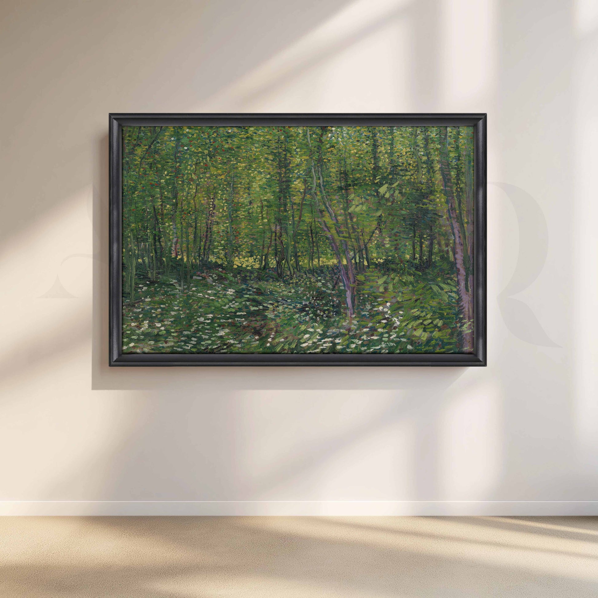 Lush Green Forest Canvas Artwork for Stylish Bedroom