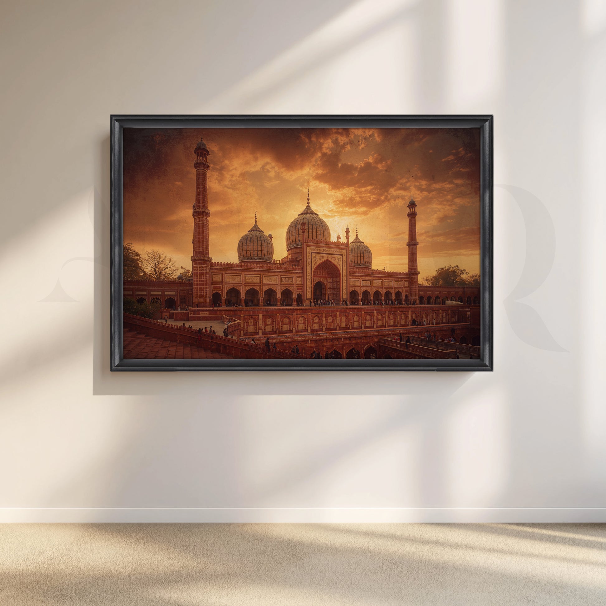 Mosque Sunset Canvas Artwork for Living Room