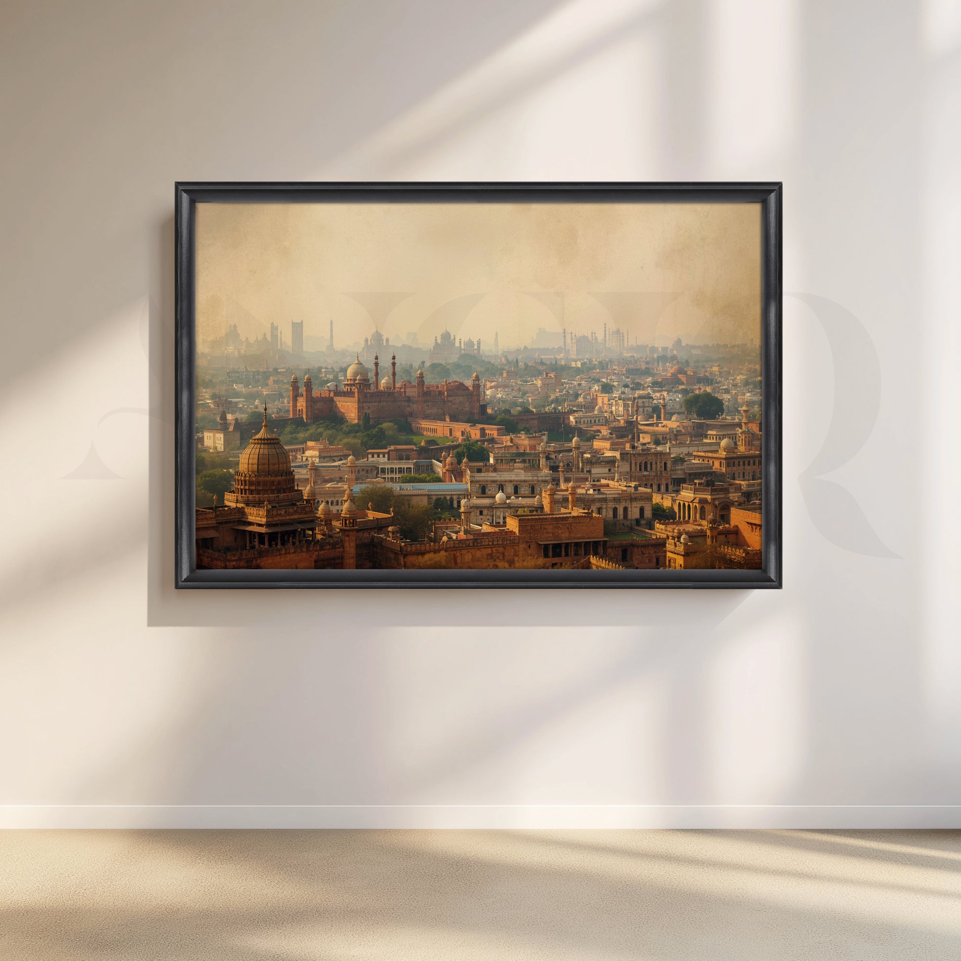 Delhi Heritage Skyline Canvas Artwork for Office/Study Room