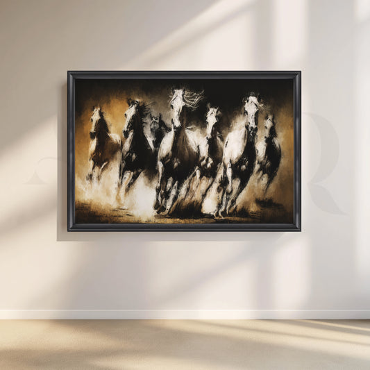 Wild Stampede Canvas Wall Painting