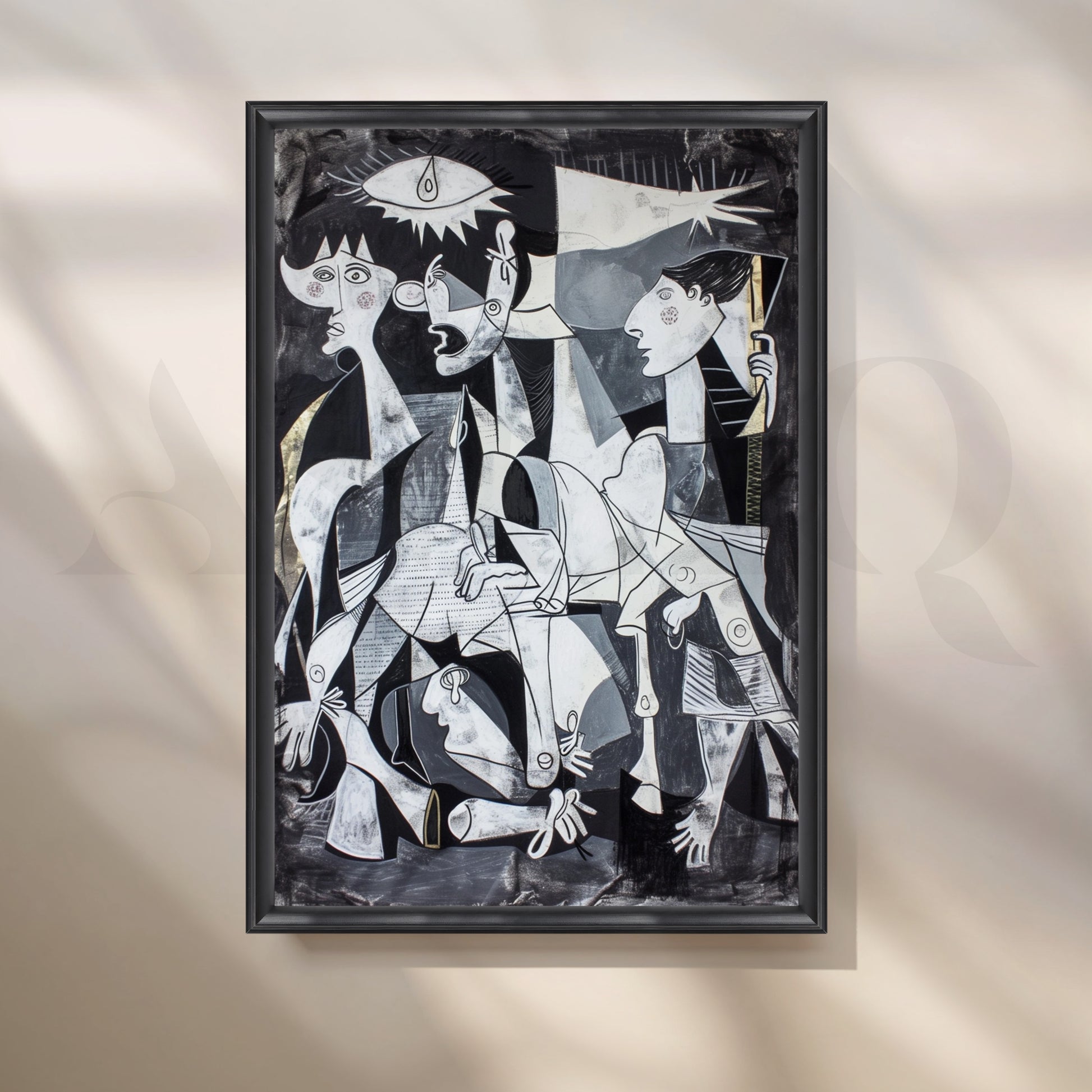 Cubist Figurative Abstract Canvas Artwork for Living Room
