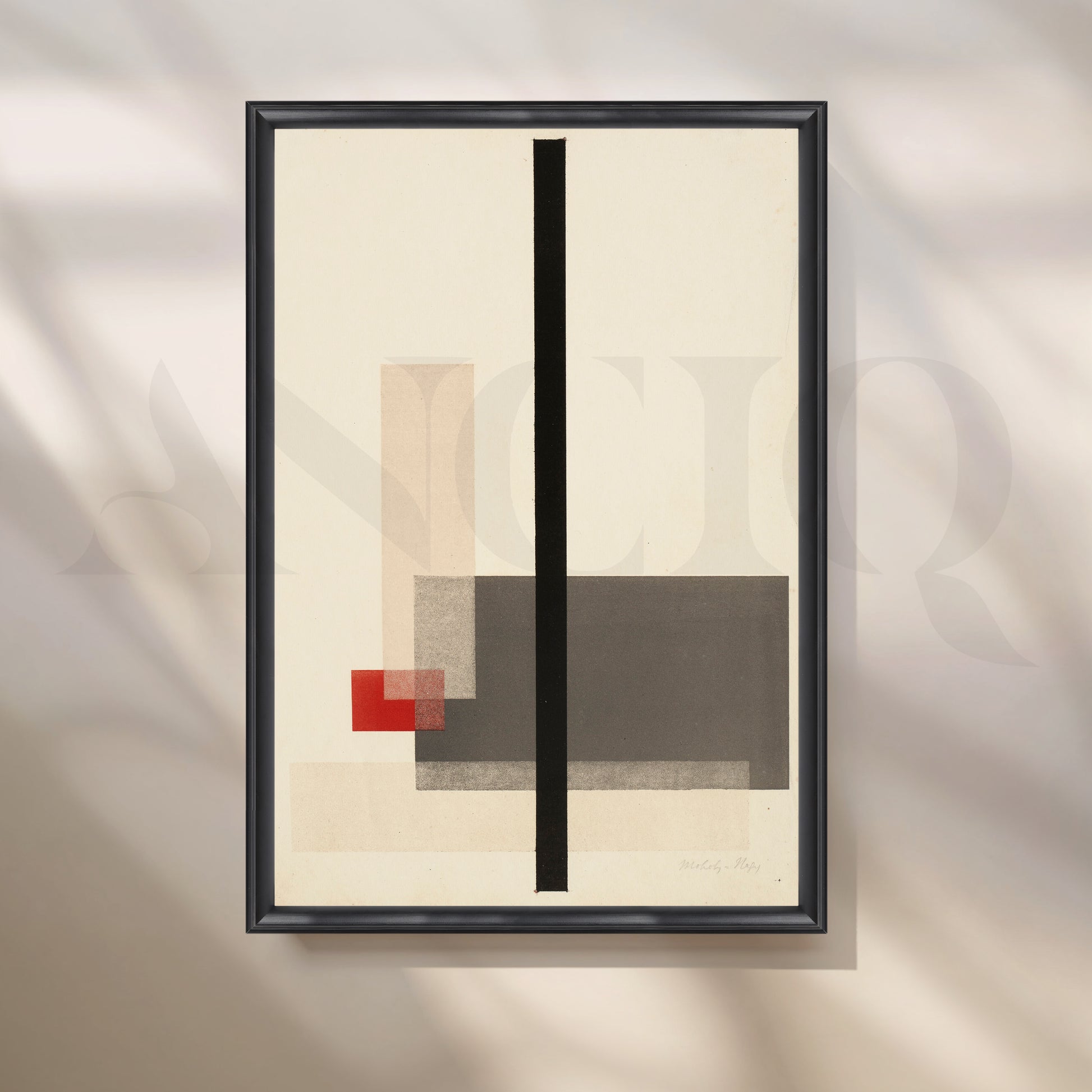 Minimalist Geometric Canvas Artwork for Office/Study Room