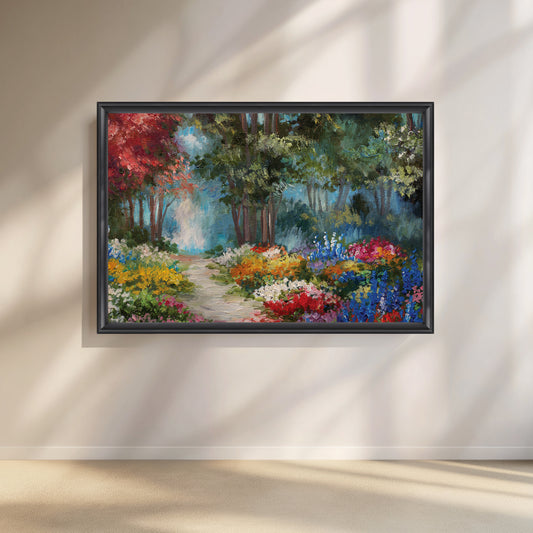 The Enchanting Flower Garden Canvas Wall Painting