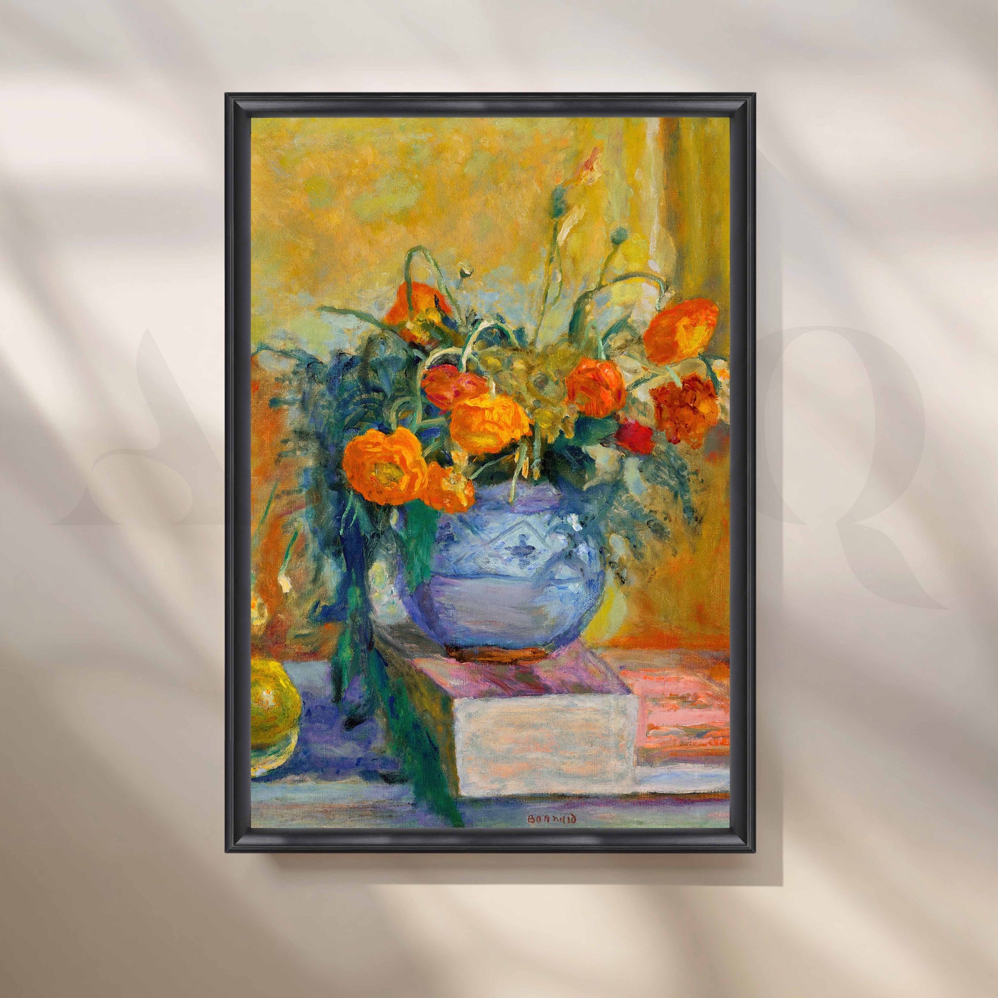 Impressionist Floral Vase Canvas Artwork for Kitchen/Dining Area