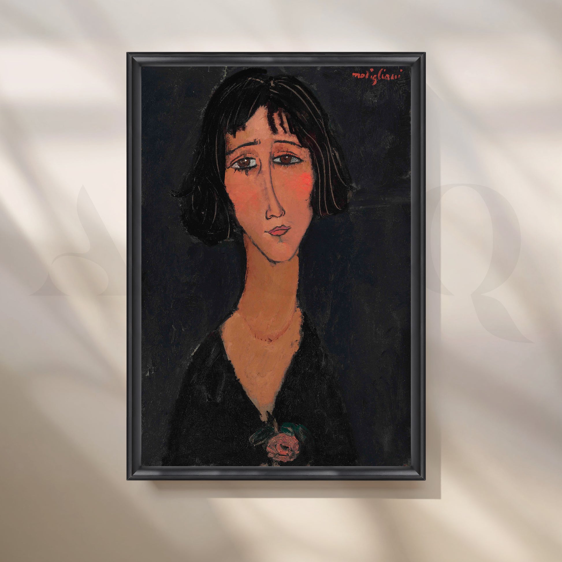 Female Portrait Canvas Artwork for Living Room