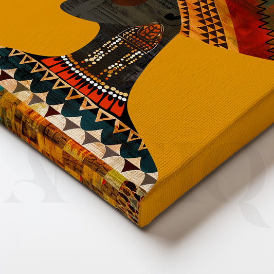 Golden Afro Muse Gallery Wall – Set of 3 Artworks