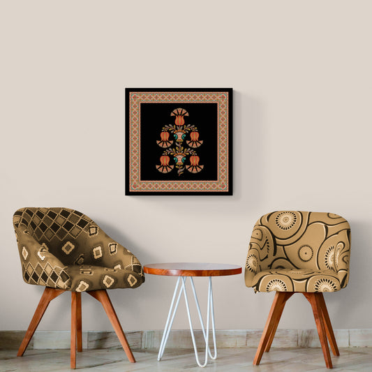 Floral Harmony: Intricate Patterns in a Traditional Design