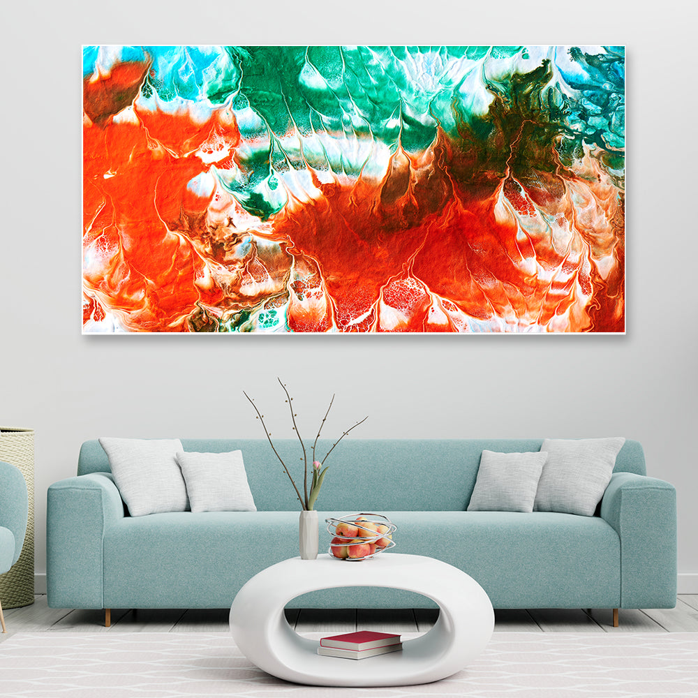 Canvas Colorful Abstract Painting for Bedroom Living Room Wall Decoration Floating Frame Painting