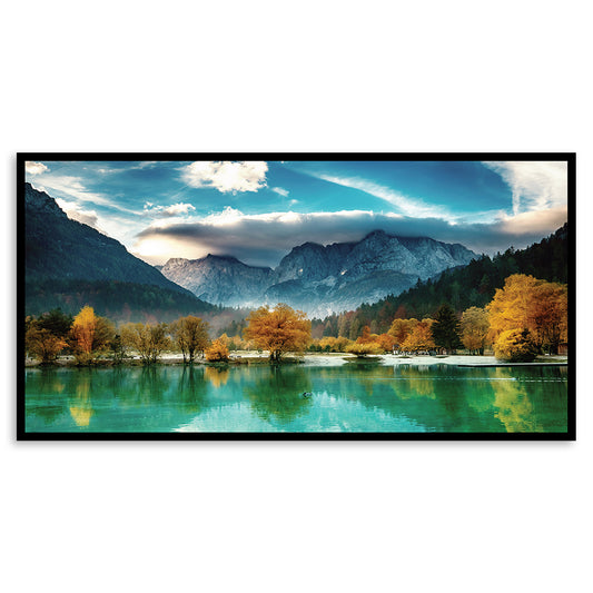 Serene Landscape Tranquil Lake Canvas Art Painting