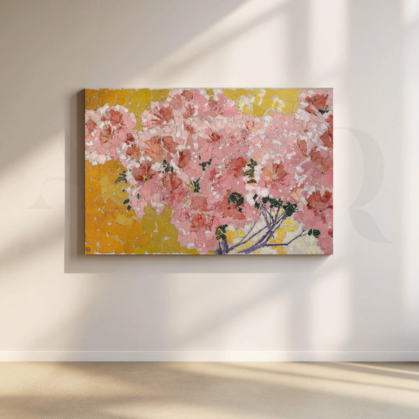 Pink Blossom Mosaic Canvas Artwork