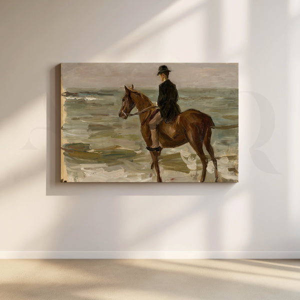 Horse Rider by the Sea Canvas Artwork