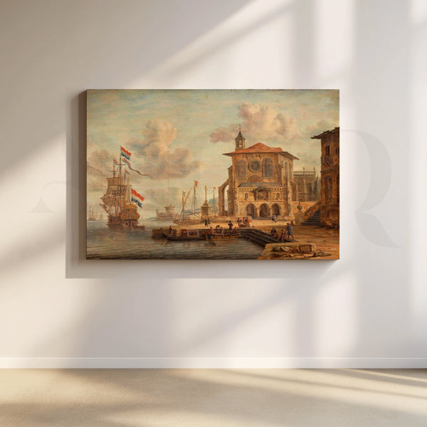Seaport Chapel View Canvas Artwork