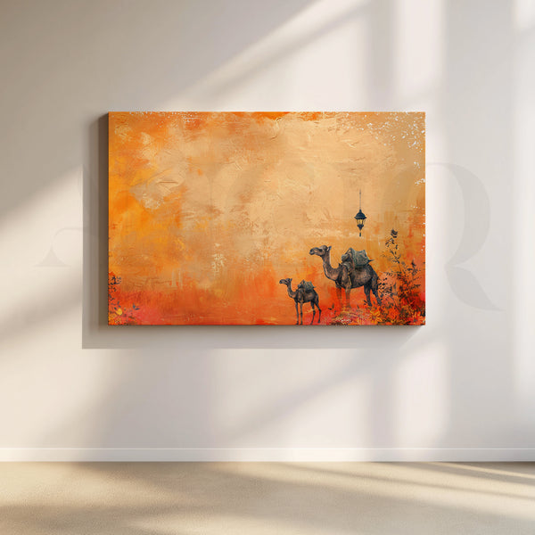 Golden Caravan Canvas Artwork