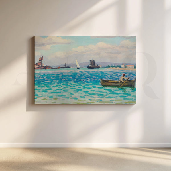 Turquoise Bay Rowboat Canvas Artwork