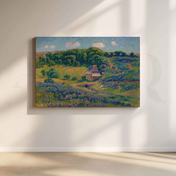 Impressionist Countryside Cottage Canvas Artwork